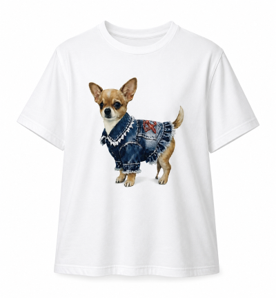 Тениска с дизайнерски принт Chihuahua