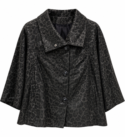 Луксозно тънко палто тип перелина от първокласна естествена кожа